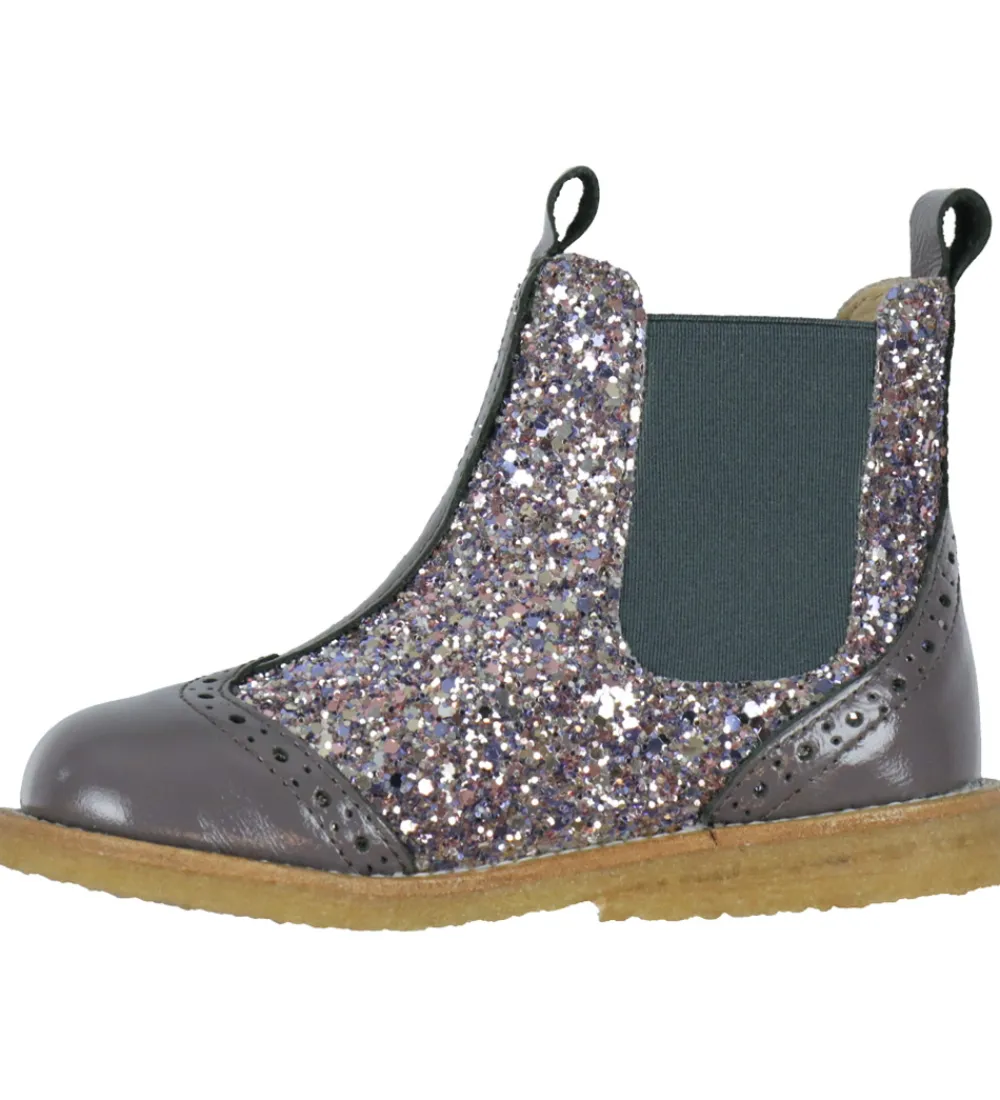 Angulus Støvler|Støvler - Chelsea - Lavender/Pastel m. Glitter