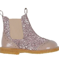 Angulus Støvler|Støvler - Chelsea - Faded Rose/Blossom Glitter