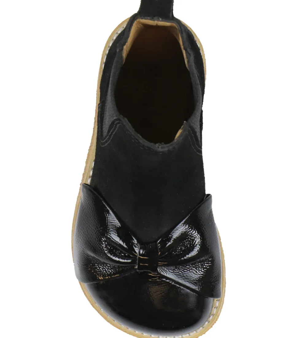 Angulus Støvler>Støvler - Chelsea - Sort m. Sløjfe