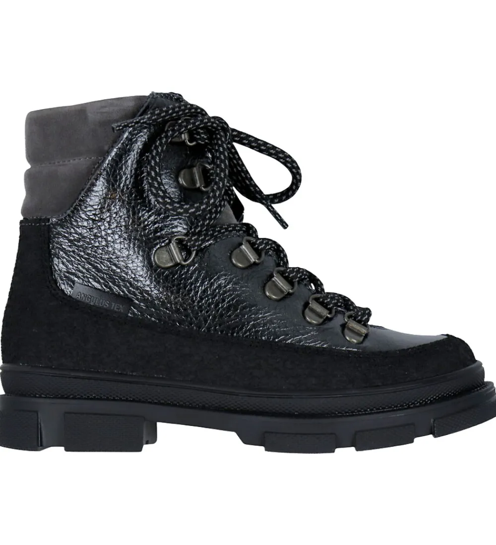 Angulus Støvler>Støvler - Tex - Black Shine/Dark Grey