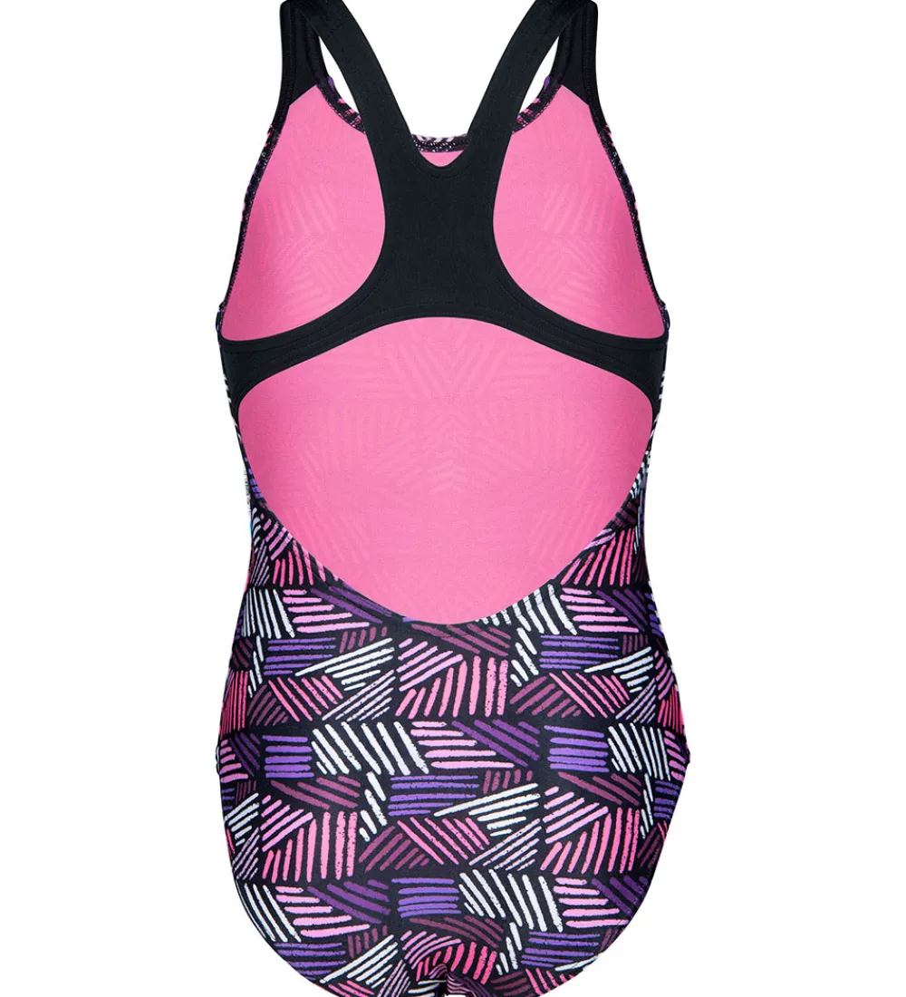 Børn Arena Svømmetøj|Svømning>Badedragt - Candies - Sort/Lilla