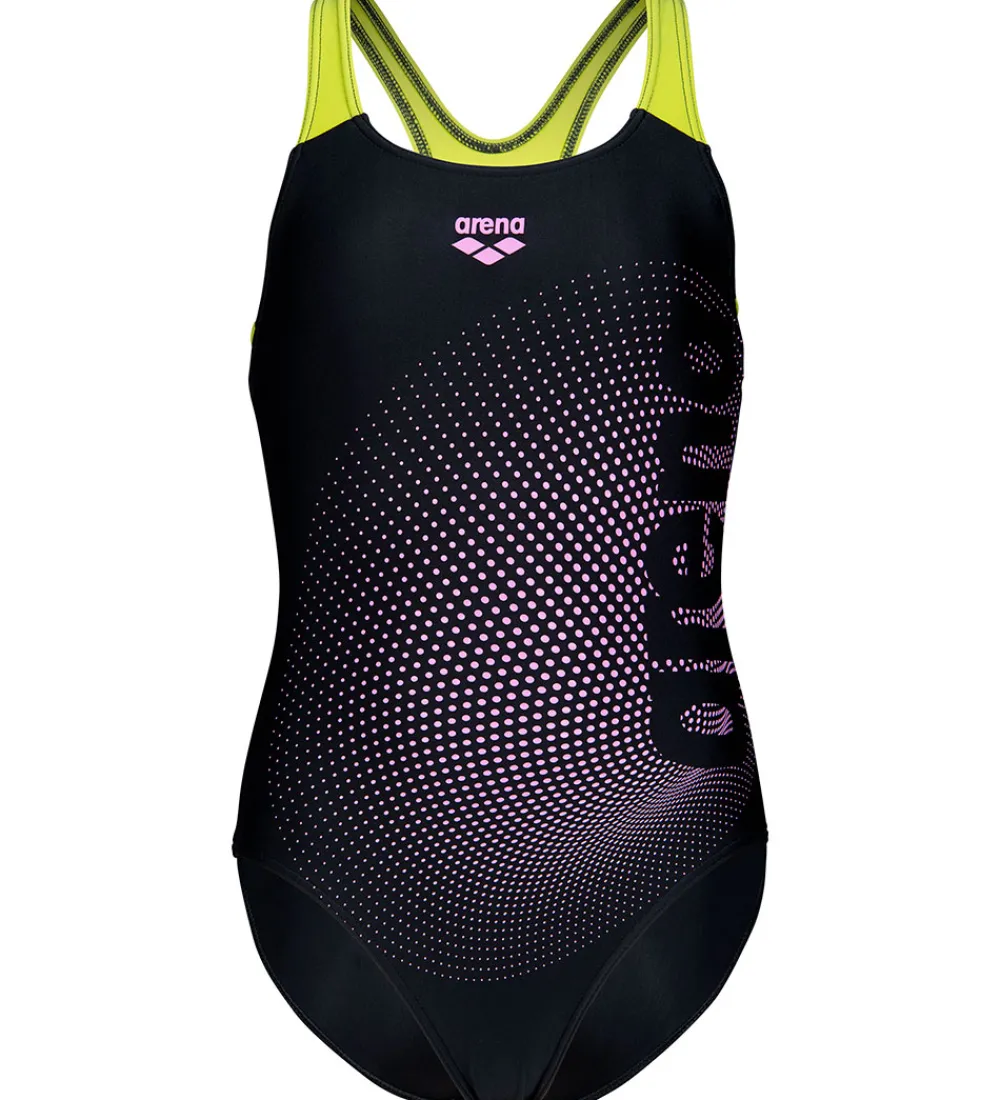 Børn Arena Svømmetøj|Svømning|Badedragt - Dim Light - Sort/Artic Lime