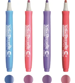 Artline Tuscher Og Farver|Tuscher - Decorite Brush - 4 stk. - Contemporary Metalli