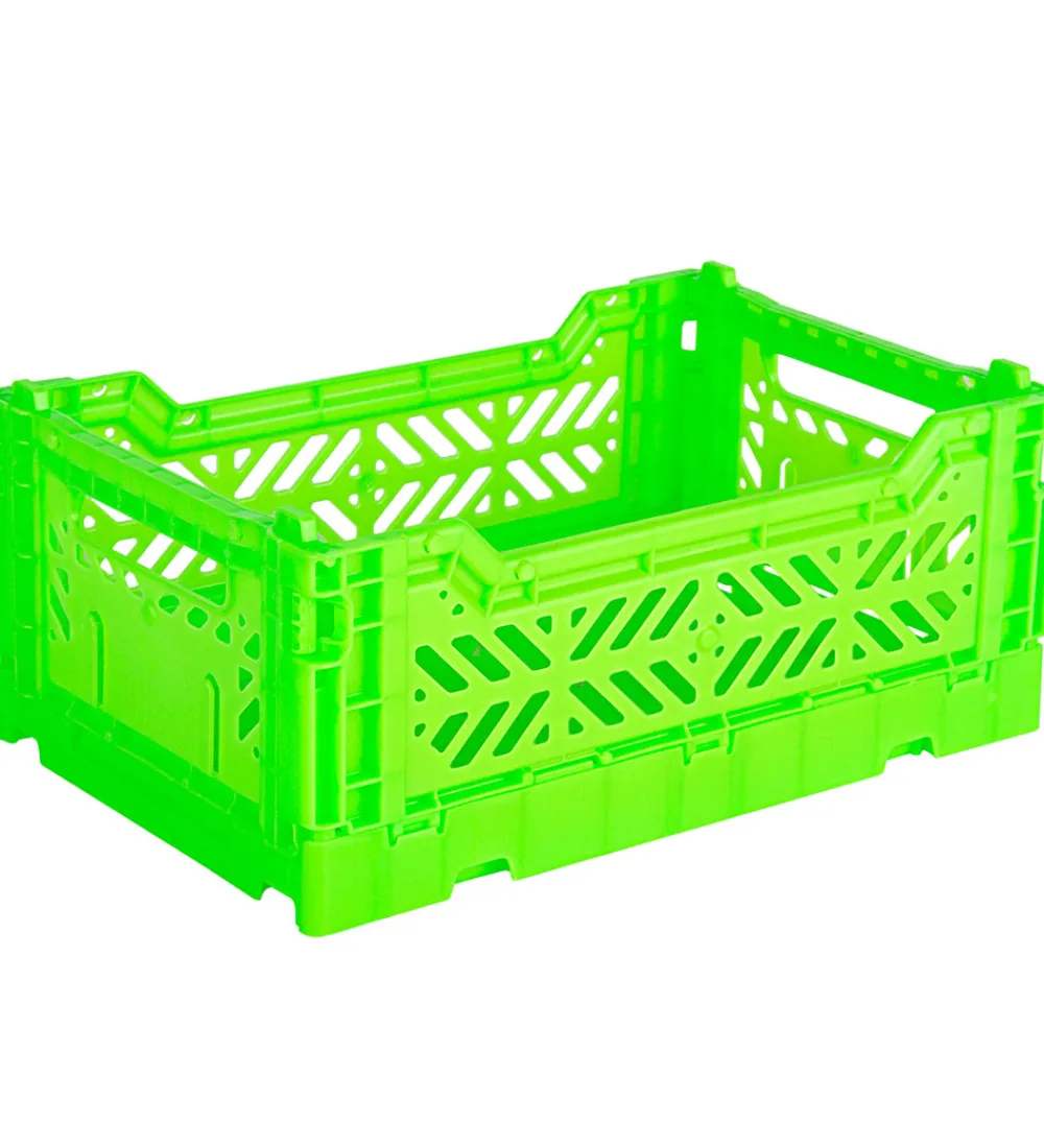 Aykasa Foldekasser|Bokse Og Kasser|Foldekasse - 27x17x11 cm - Mini - Neon Green