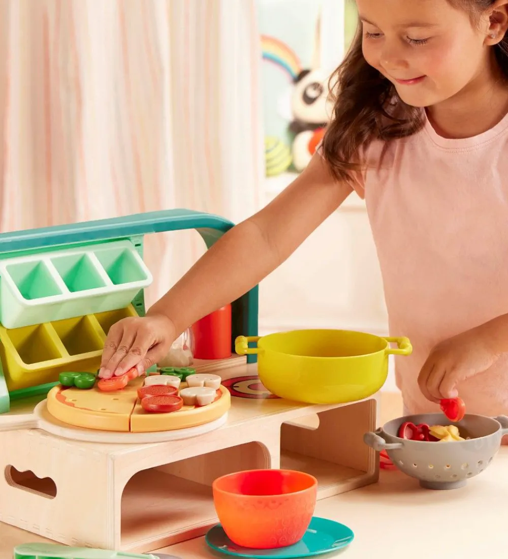 B. toys Rolleleg|Legekøkken Og Legemøbel|Legekøkken - 45 Dele - Pizza & Pasta