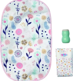 BABY born Dukker Og Tilbehør|Dukketilbehør - Dukkepusletaske m. Blomster - 4 Dele