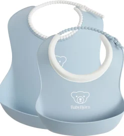 BabyBjörn Hagesmække>Hagesmæk - 2-pak - Pastelblå