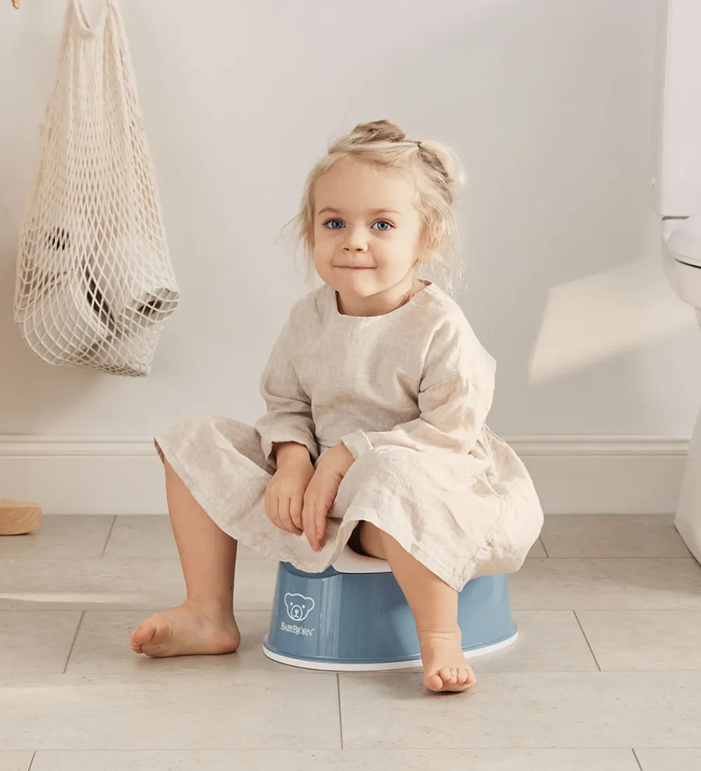 BabyBjörn Potter Og Toilethjælp>Potte - Gråblå/Hvid