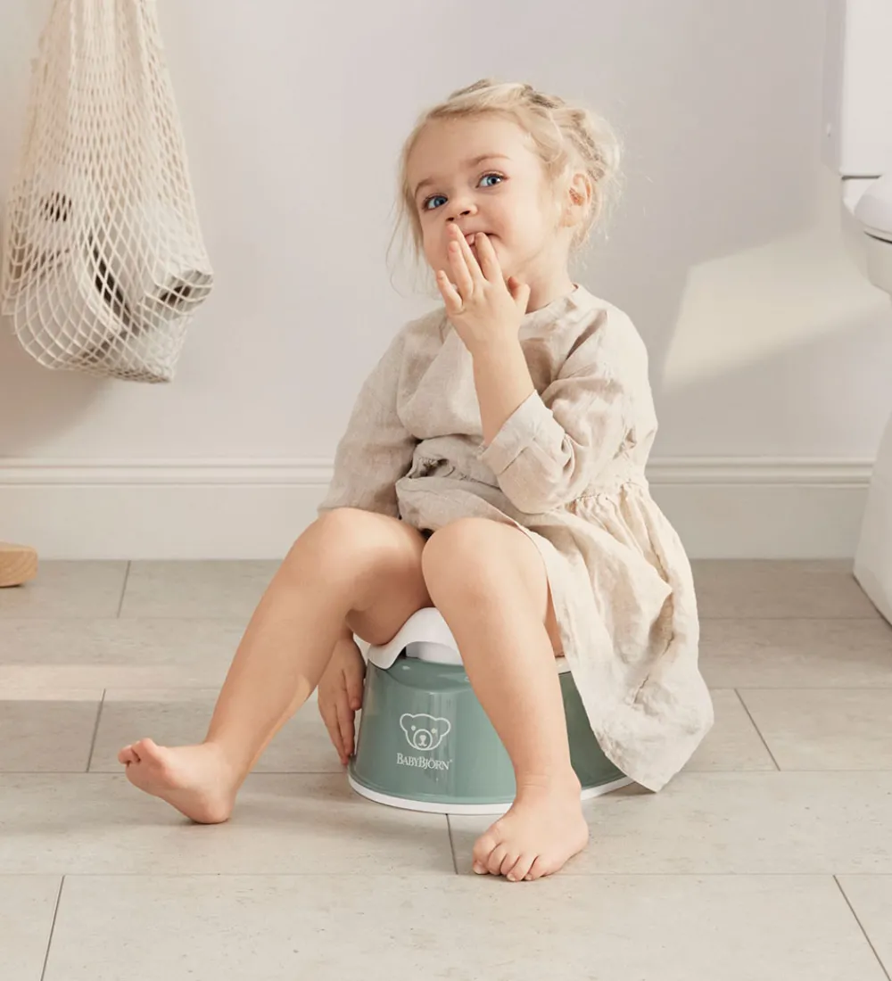 BabyBjörn Potter Og Toilethjælp>Potte - Grågrøn/Hvid