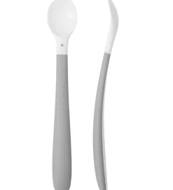 Børn BabyBjörn Børnebestik|Babyskeer>Skeer - 2-pak - Grå