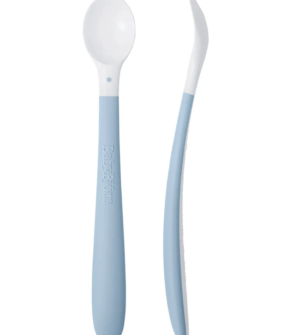 Børn BabyBjörn Børnebestik|Babyskeer|Skeer - 2-pak - Pastelblå