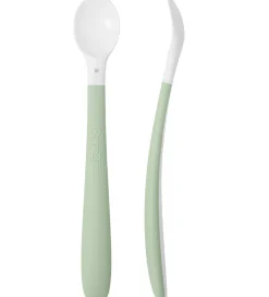 Børn BabyBjörn Børnebestik|Babyskeer|Skeer - 2-pak - Pastelgrøn