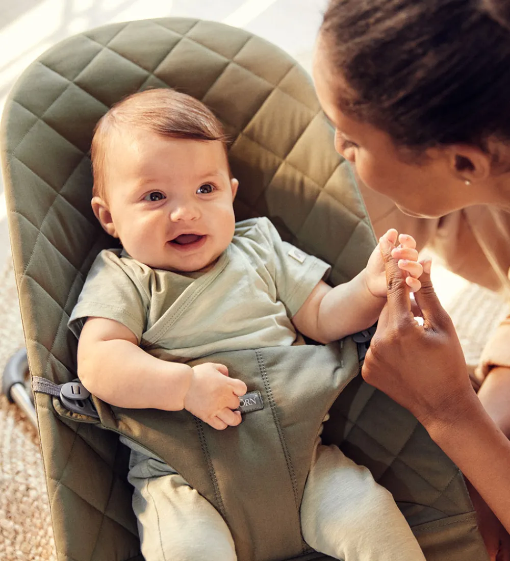 BabyBjörn Stole|Møbler|Skråstol - Bliss - Classic Quiltet - Mørkegrøn