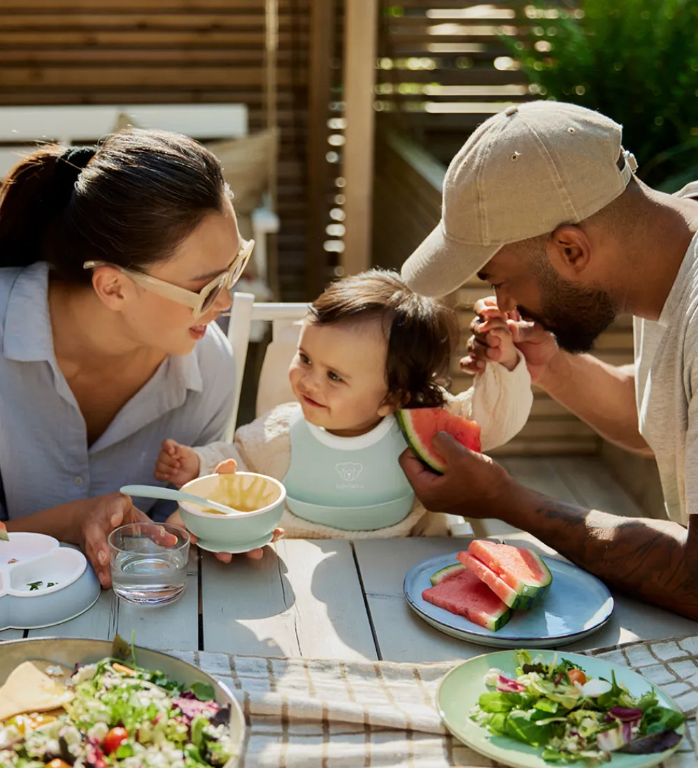 BabyBjörn Spisesæt|Hagesmække|Spisesæt - 3 Dele - Pastelgrøn