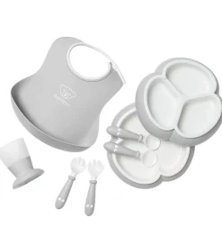 Børn BabyBjörn Spisesæt|Hagesmække>Spisesæt - 8 Dele - Grå