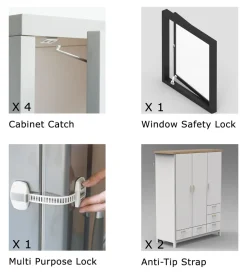 BabyDan Kant- Og Hjørnebeskyttere|Børnesikring - Supreme - 16 dele - Hvid