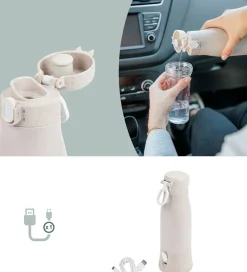 Babymoov Sutteflasker|Flaskevarmer - Moov & Feed - 340 ml - Mineral Beige