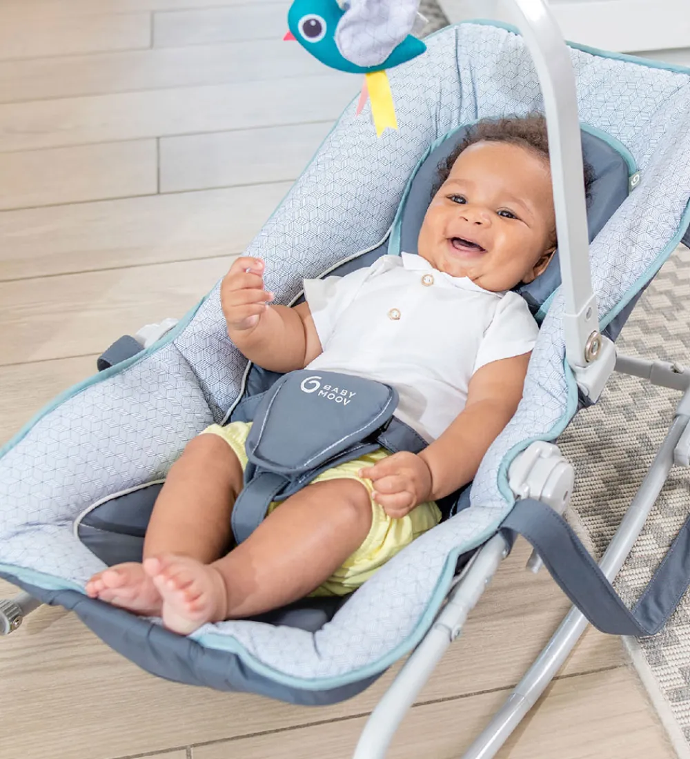 Babymoov Stole|Skråstol - Bubble - 63x40x48 cm - Graphik Blue