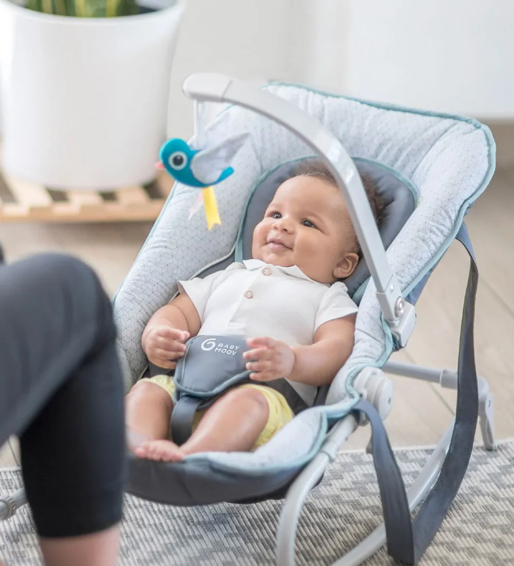 Babymoov Stole|Skråstol - Bubble - 63x40x48 cm - Graphik Blue