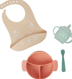 Babymoov Spisesæt>Spisesæt - 4 Dele - Learn'isy - Rose m. Print