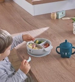 Babymoov Spisesæt|Spisesæt - 4 Dele - Learn'isy - Grøn m. Print