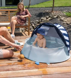 Babymoov Badebassin|Legetelte|Strandtelt/Soppebassin - Aquani - UV50+ - Blue Waves