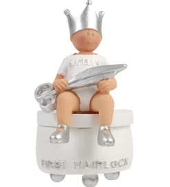 BAMBAM Bokse Og Kasser>Krukke Til Første Hårlok - 9 cm - Hvid