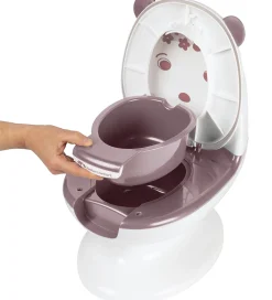 Bebeconfort Potter Og Toilethjælp|Toilet - Mini - Hvid/Lavendel m. Bjørn