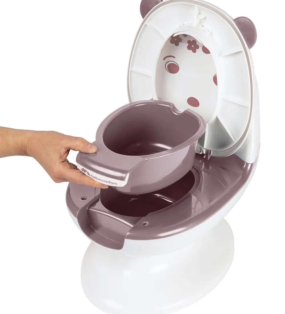 Bebeconfort Potter Og Toilethjælp|Toilet - Mini - Hvid/Lavendel m. Bjørn