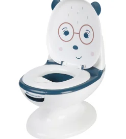 Bebeconfort Potter Og Toilethjælp|Toilet - Mini - Hvid/Blå m. Bjørn