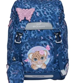 Beckmann Skoletasker|Skoletaske - Classic - Cheetah - Mørkeblå