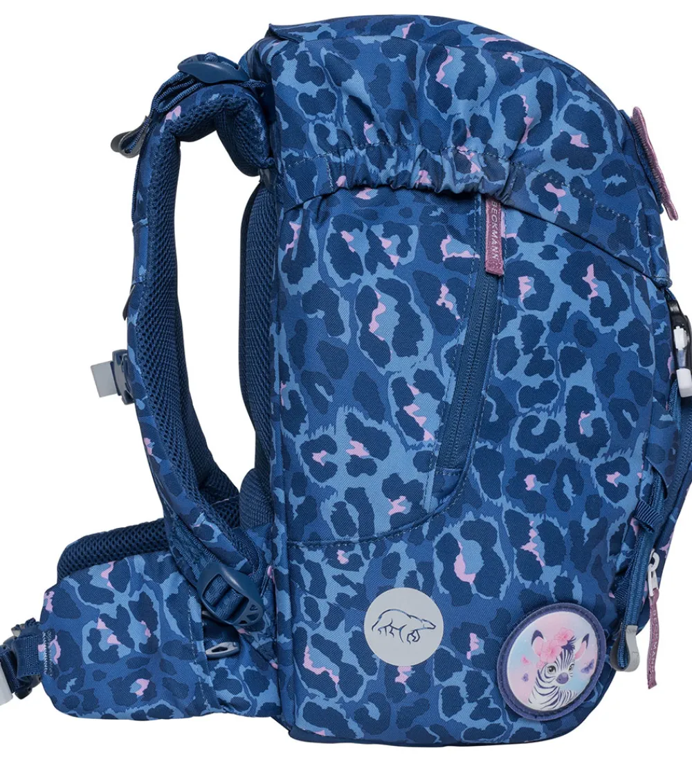 Beckmann Skoletasker|Skoletaske - Classic - Cheetah - Mørkeblå