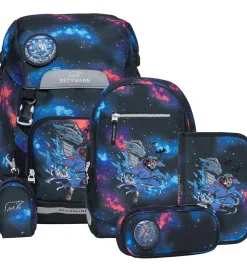 Beckmann Skoletasker|Skoletaskesæt - Classic - Ninja Elements - Sort