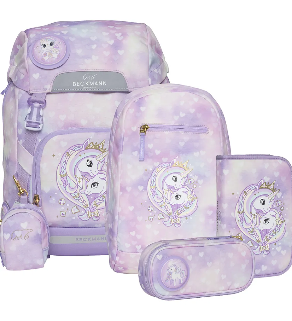 Beckmann Skoletasker>Skoletaskesæt - Classic - Unicorn Princess