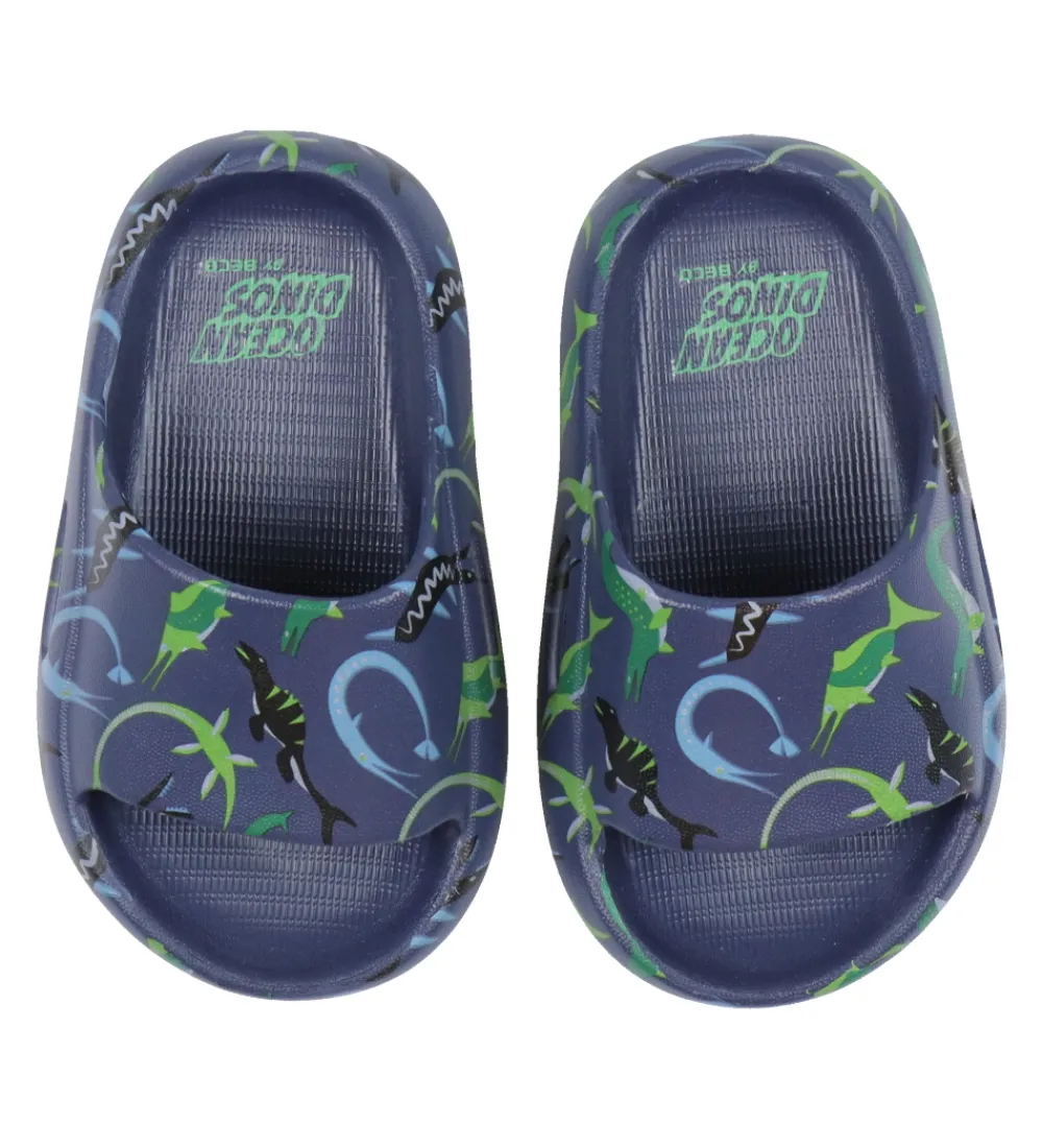 BECO Badesandaler>Badesandaler - Ocean Dinos - Blå