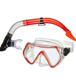 BECO Svømmebriller|Dykkermasker>Snorkelsæt - Bibione 12+ - Rød