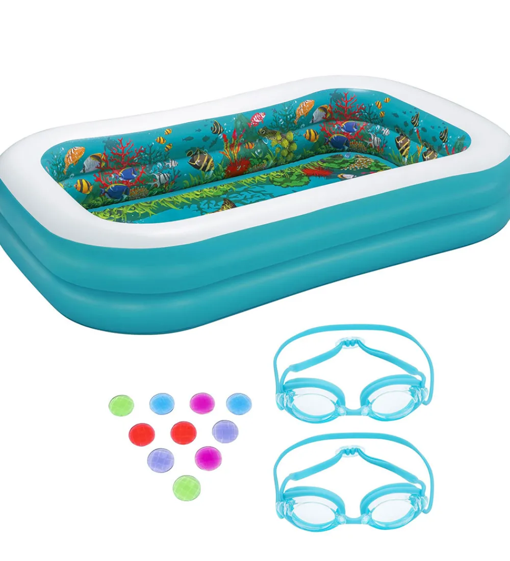Bestway Vandleg|Badebassin|Badebassin m. Tilbehør - 262 x 175 cm - 3D Undersea Adve