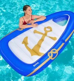 Bestway Strandlegetøj|Badedyr>Flyder - 190x107cm - Nautical Paradise Boat Lounge