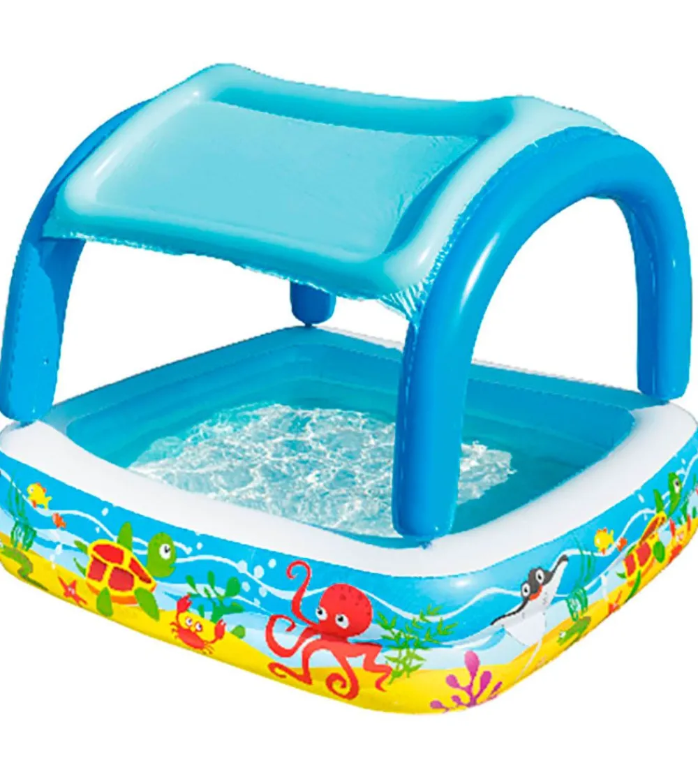 Bestway Badebassin|Oppusteligt Bassin - 1,4 x 1,14 m - Canopy Play Pool