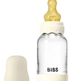 BIBS Sutteflasker|Amning>Boheme Sutteflaske - 120 ml - Glas/Naturgummi - Ivory