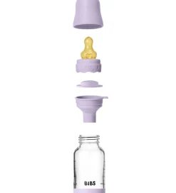 BIBS Sutteflasker|Amning|Boheme Sutteflaske - 120 ml - Glas/Naturgummi - Violet Sky