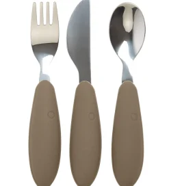 Børn BIBS Børnebestik>Børnebestik - 3-Pak - Dark Oak