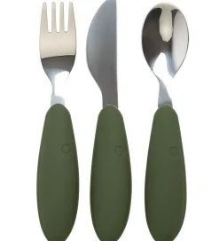 Børn BIBS Børnebestik>Børnebestik - 3-Pak - Hunter Green