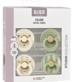 BIBS Sutter|Colour Sutter - 4-pak - Str. 1 - Ivory/Vanilla/Sage