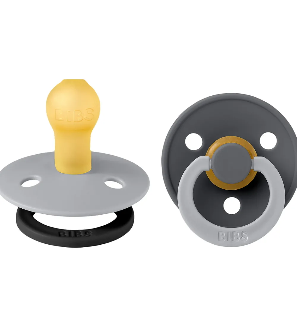 BIBS Sutter|Colour Sutter - Str. 1 - 2-pak - Rund - Cloud Iron Mix