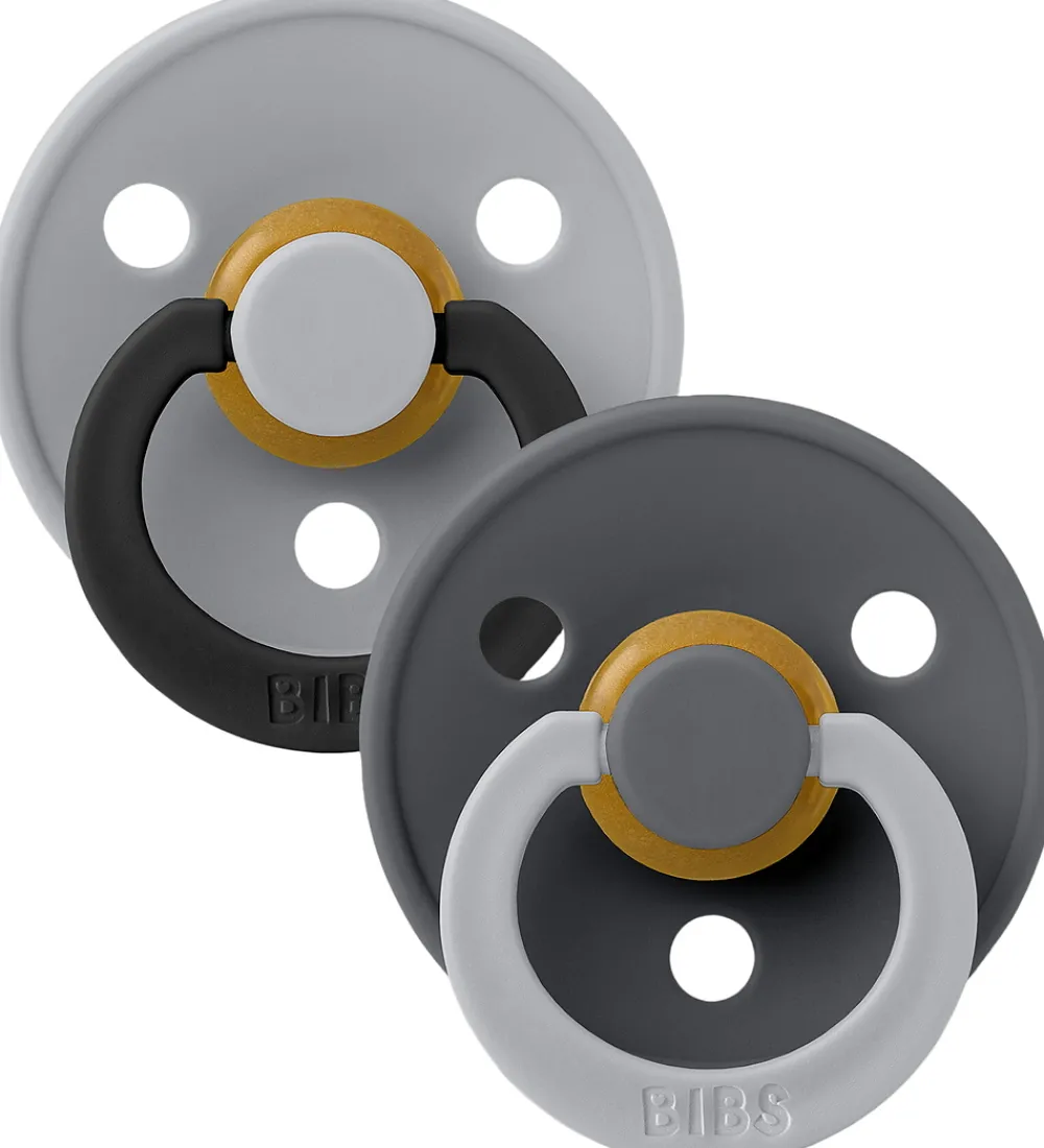 BIBS Sutter|Colour Sutter - Str. 1 - 2-pak - Rund - Cloud Iron Mix