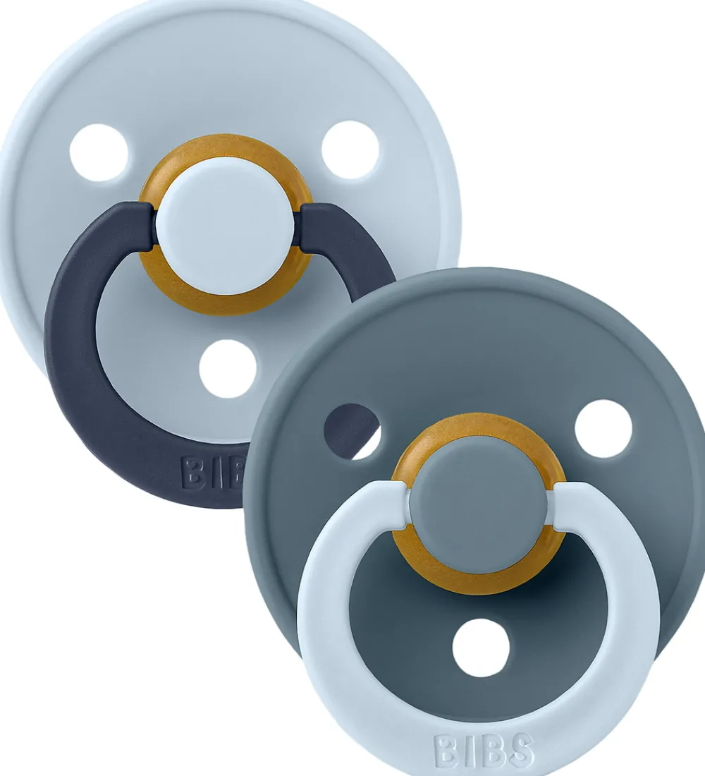 BIBS Sutter>Colour Sutter - Str. 2 - 2-pak - Rund - Baby Blue Petrol