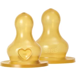 BIBS Sutteflasker|Amning|Flaskesut - 2-pak - Medium Flow - Naturgummi