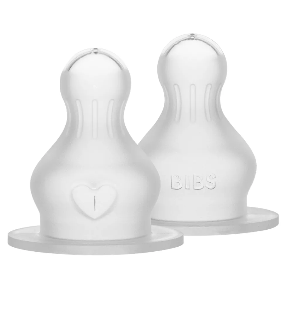 BIBS Sutteflasker|Amning|Flaskesut - 2-pak - Slow Flow - Silicone
