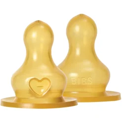 BIBS Sutteflasker|Amning>Flaskesut - 2-pak - Slow Flow - Naturgummi